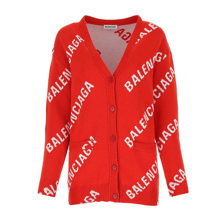 balenciaga/巴黎世家 20年秋冬 百搭 女性 红色 女士针织衫/毛衣 6253