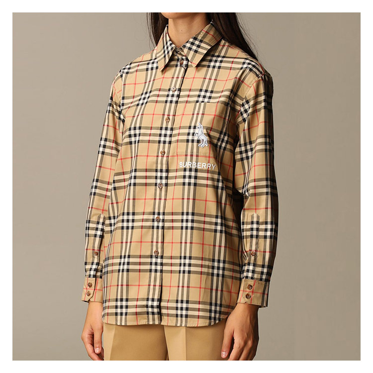 burberry/博柏利 20年秋冬 百搭 女性 米色 女士长袖衬衫 8032151