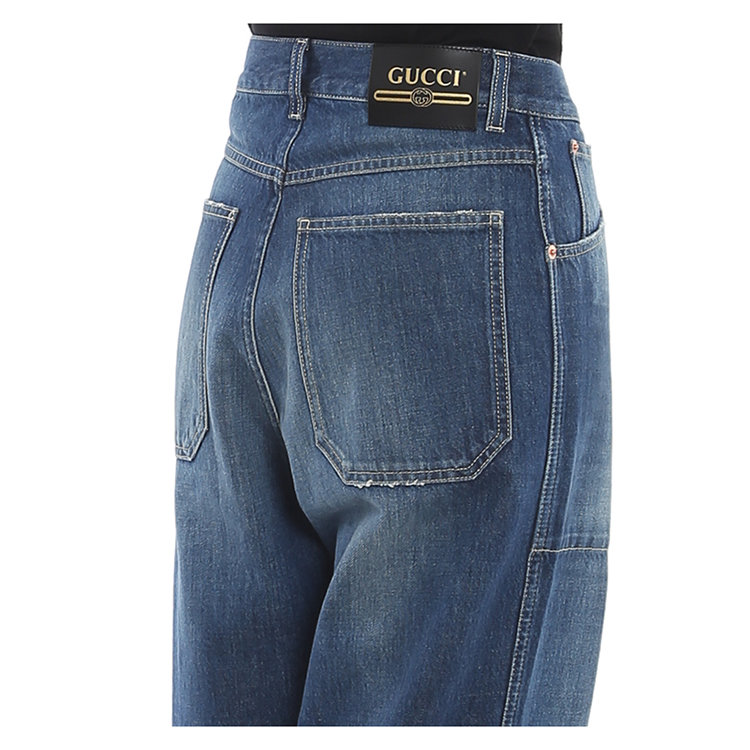 gucci/古驰 20年秋冬 百搭 女性 蓝色 女士牛仔裤 638046/xdbft_4100