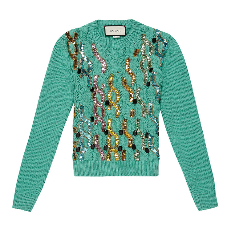 gucci/古驰 20年秋冬 时尚百搭 女性 绿色 女士针织衫/毛衣 631469x