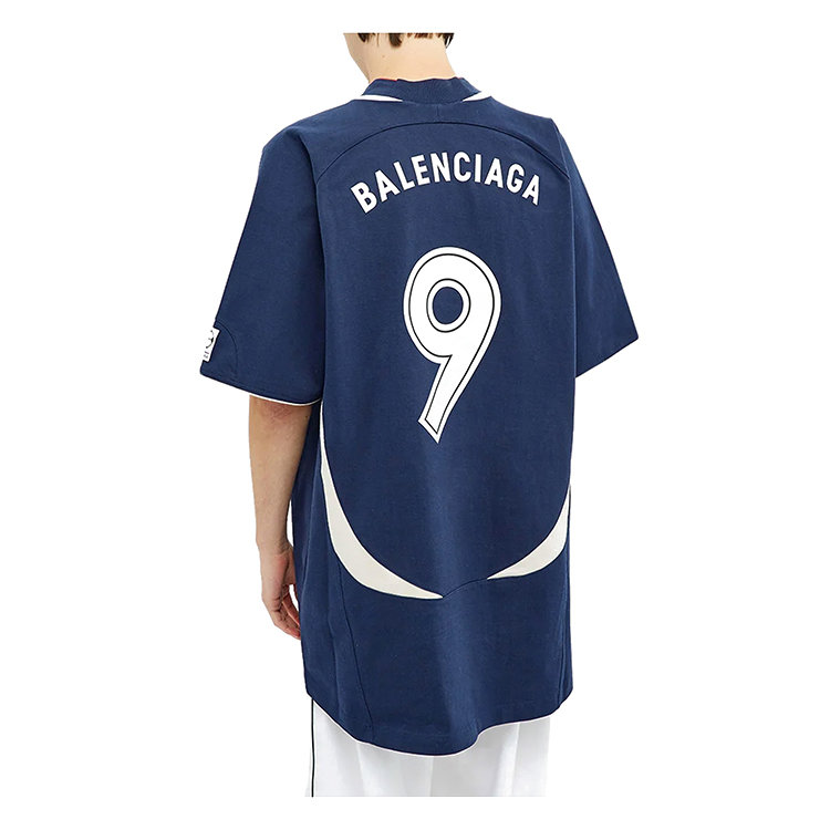 balenciaga/巴黎世家 20年秋冬 时尚百搭 男性 蓝色 男士短袖t恤