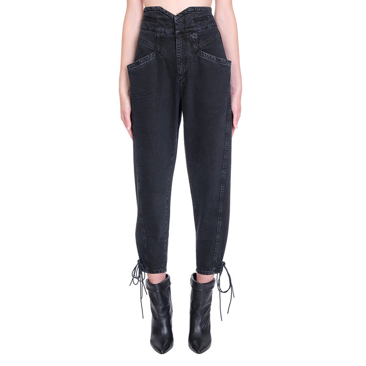 marant/isabel marant 20年秋冬 时尚百搭 女性 黑色 女士牛仔裤 pa