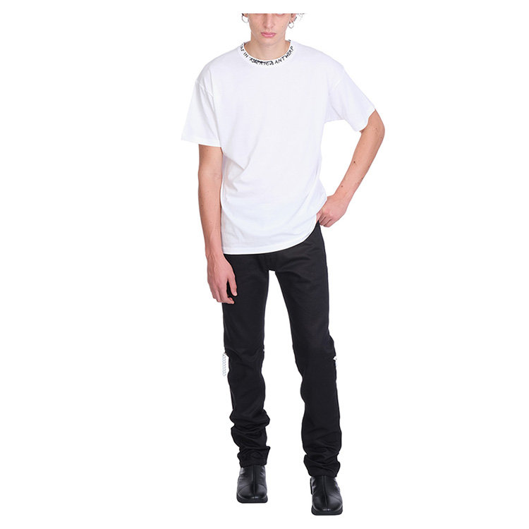 raf simons/raf simons 20年秋冬 百搭 男性 白色 男士短袖t恤