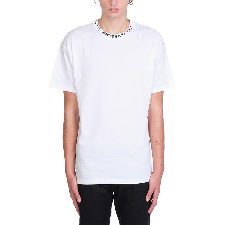 raf simons/raf simons 20年秋冬 百搭 男性 白色 男士短袖t恤