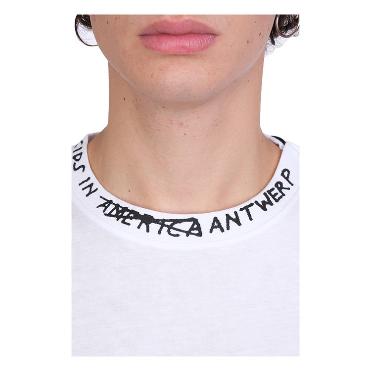 raf simons/raf simons 20年秋冬 百搭 男性 白色 男士短袖t恤