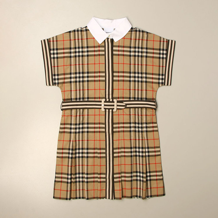 burberry/博柏利 21年春夏 百搭 男女童通用 混色 女童连衣裙 8036479