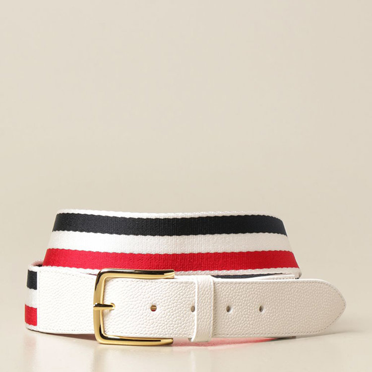 thom browne/thom browne 21年春夏 百搭 男性 红白条纹 腰带 mcx047b