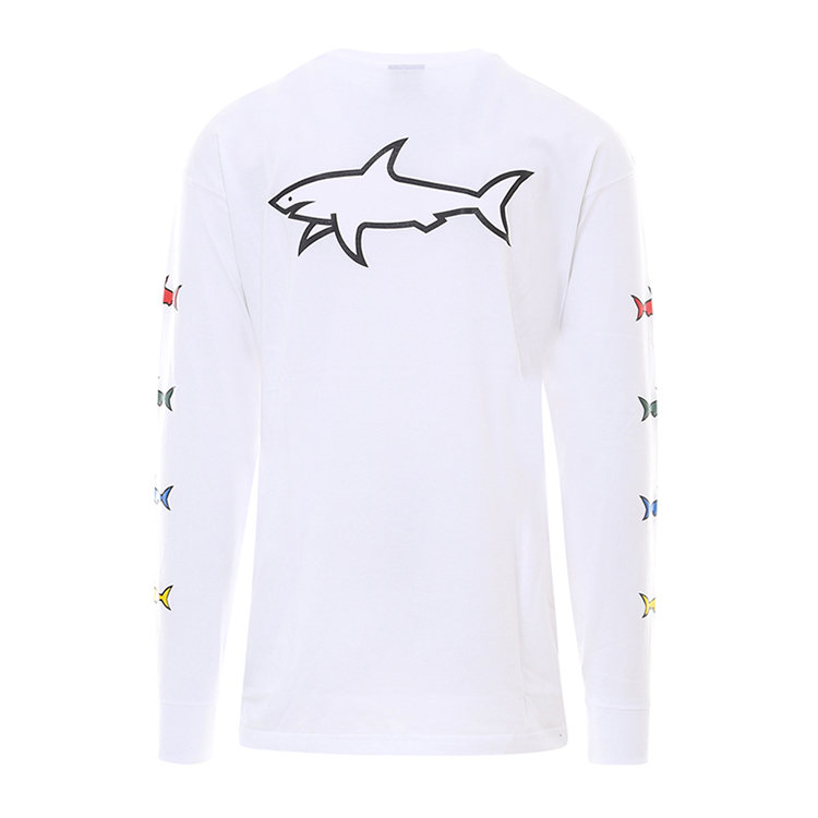 paul&shark/鲨鱼 21年春夏 时尚百搭 男性 白色 男士长袖t恤 21411516
