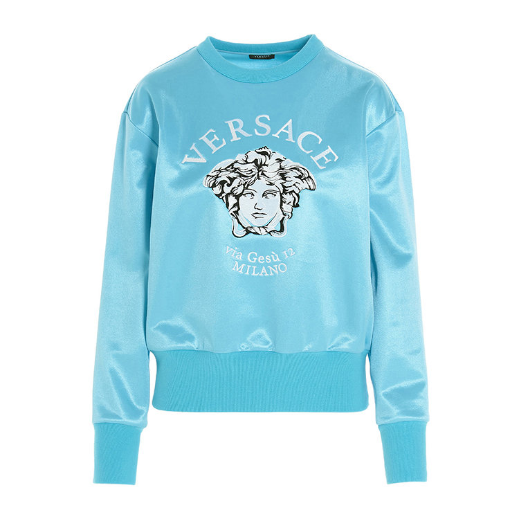 VERSACE/范思哲 21年春夏 女士服装 女性 蓝色 女卫衣 A884051F00108 1V020