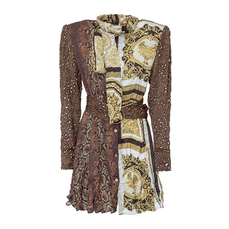 versace/范思哲 21年春夏 女士服装 女性 棕色 女士连衣裙 a884981f