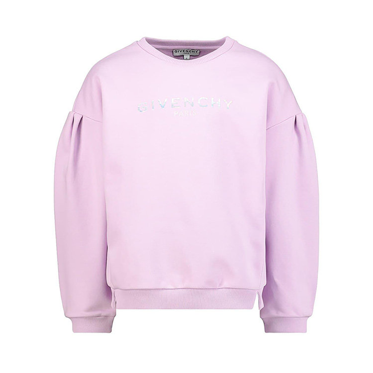 givenchy kids/纪梵希儿童 21年春夏 女孩童装 女童 粉紫色 儿童卫衣