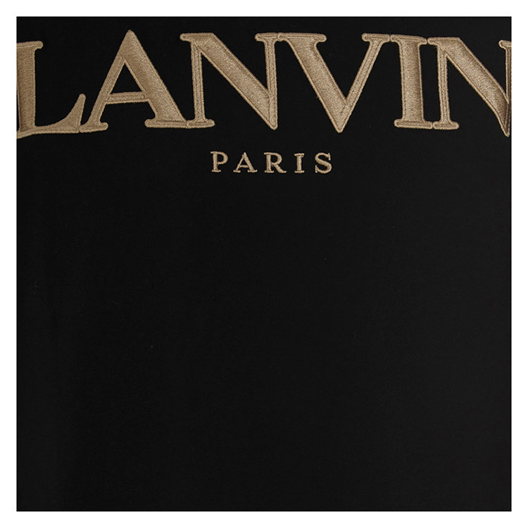 lanvin/浪凡 21年春夏 男士服装 男性 黑色 男士短袖t恤 rmje0012jr54