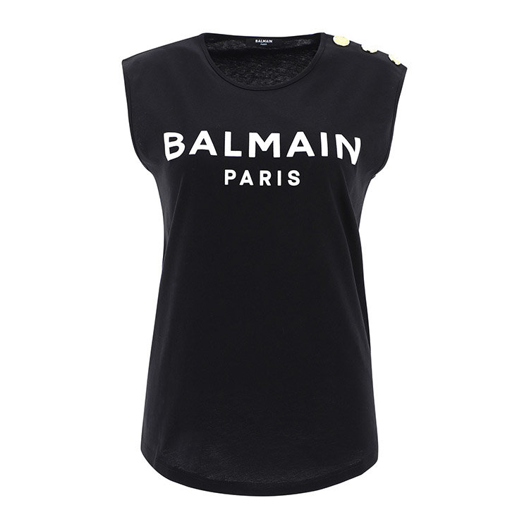 balmain/巴尔曼 21年春夏 女士服装 女装 女性 黑色 女士短袖t恤 vf1