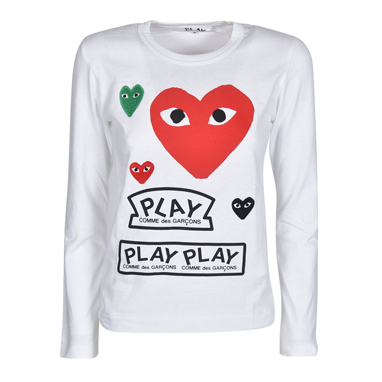 garcons/川久保玲 21年春夏 女士服装 女装 女性 白色 女士长袖t恤