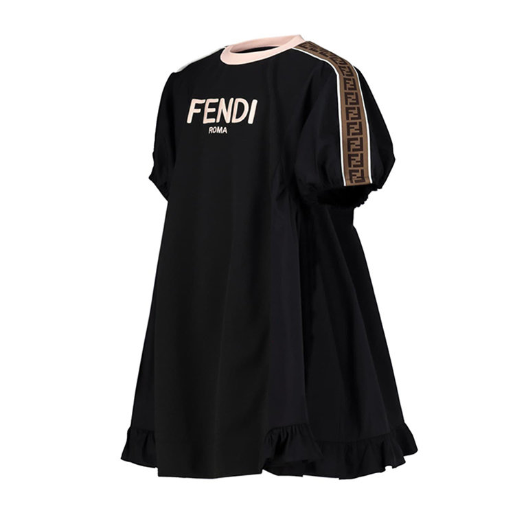 fendi/芬迪 21年春夏 儿童女装 女童 黑色 女童连衣裙 jfb426 f0gme