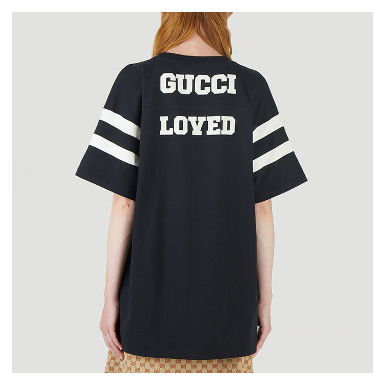 gucci/古驰 21年秋冬 女士服装 女装 女性 黑色 女士短袖t恤 660744 x