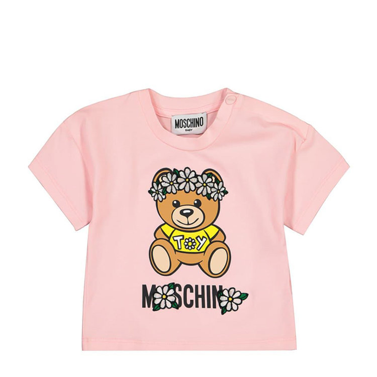 moschino kids/moschino kids 21年春夏 童装 女童 粉色 儿童t恤 mdm