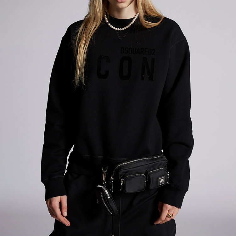 dsquared2/d二次方 21年秋冬 女装 女性 纯黑色 女卫衣 s80gu0047s