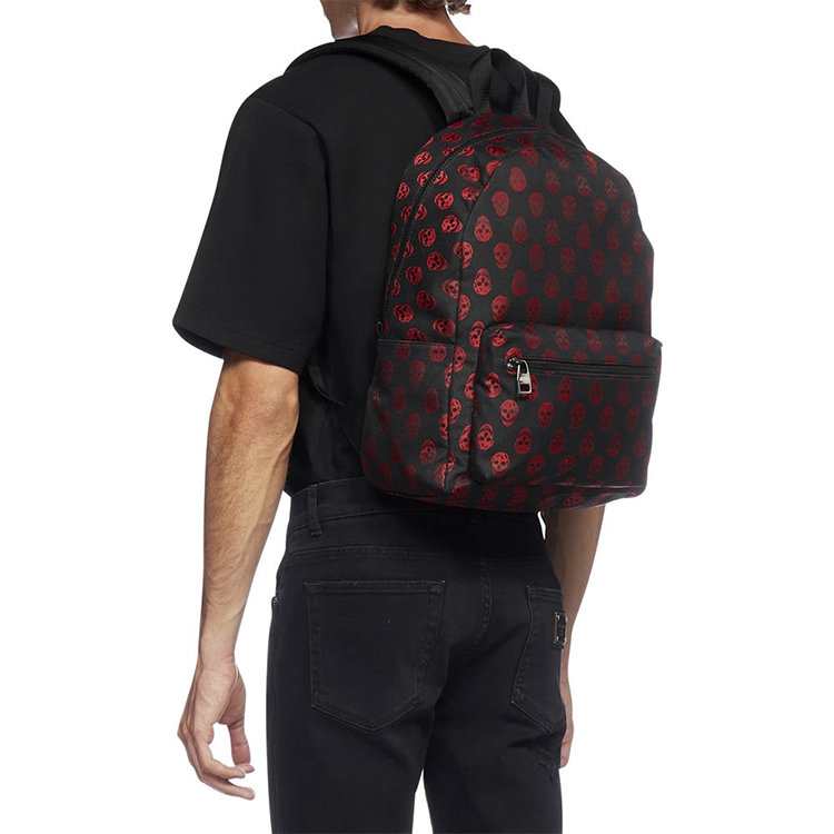 alexander mcqueen/亚历山大麦昆 21年秋冬 男包 男性 黑/红色 双肩包