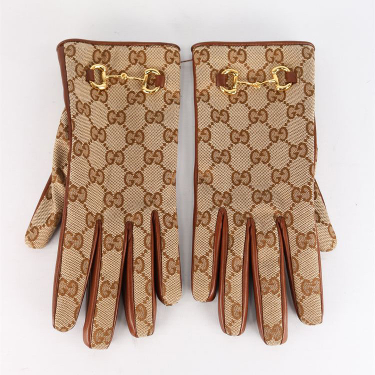 gucci/古驰 21年秋冬 老花 女性 棕色 手套 6036353saah9764