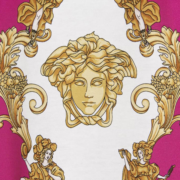 versace/范思哲 21年秋冬 百搭 女性 玫红色 女士短袖t恤 10010061a