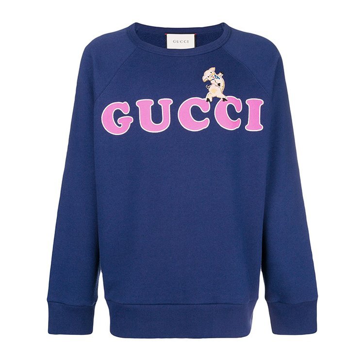 gucci/古驰 18年秋冬 男性 圆领 logo 彩色 男卫衣 497253x9x754166