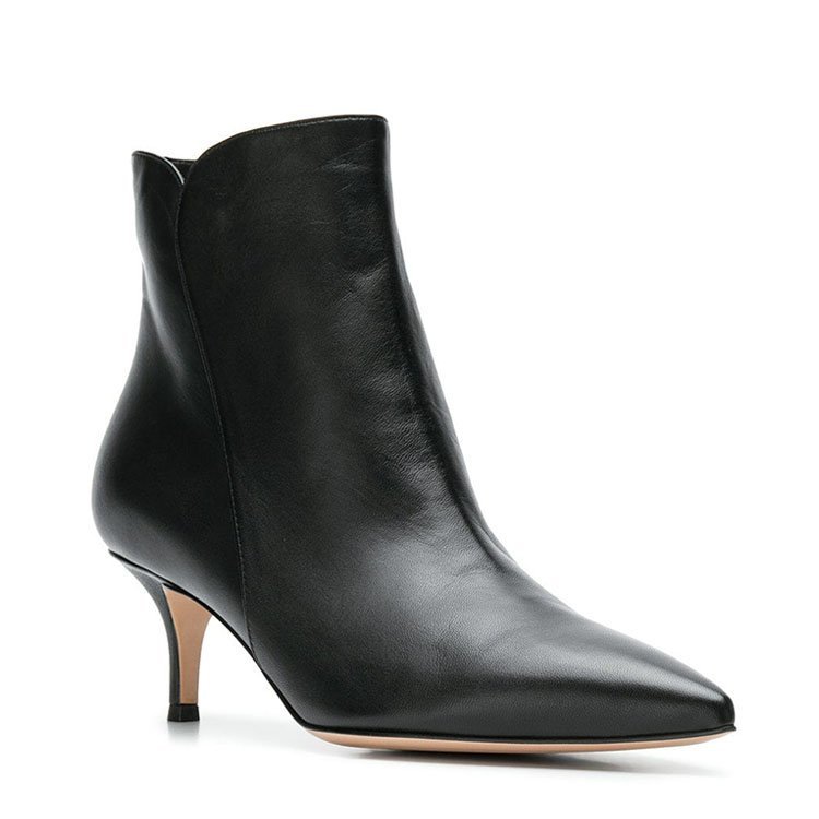 GIANVITO ROSSI/GIANVITO ROSSI 19年秋冬 尖头 女性 细跟 裸靴 黑色 及踝靴 G7386855RICBLACK