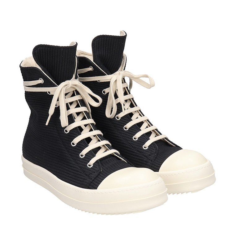 rick owens/瑞克·欧文斯 18年秋冬 男性 黑色 男士帆布鞋 du18f7800k