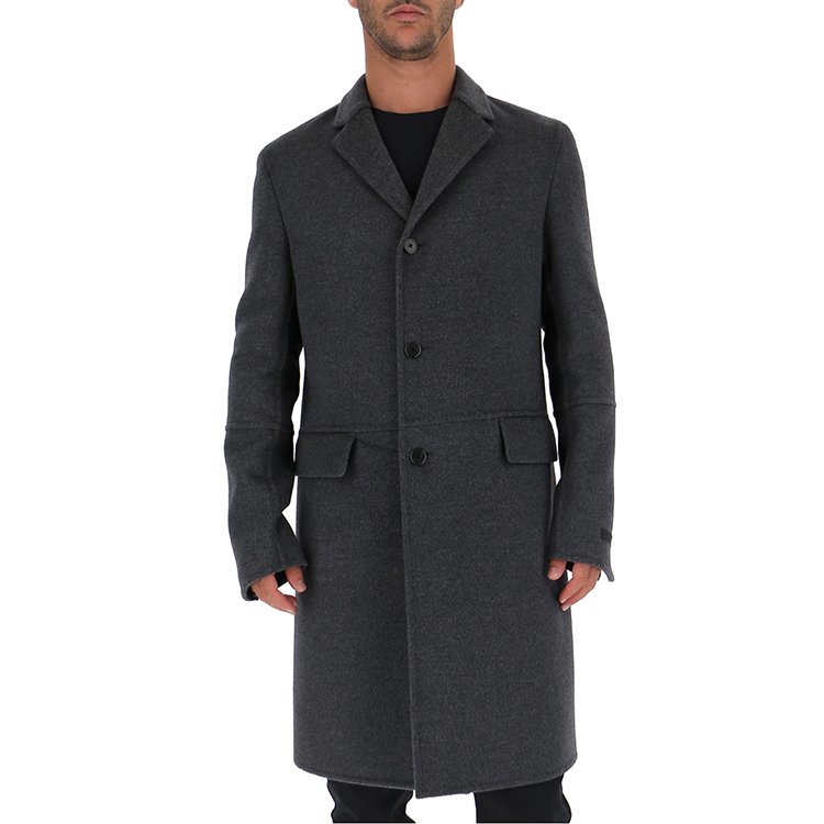 prada/普拉达 18年秋冬 服装 男性 英伦 简约 男士大衣 uc404d 03h f0