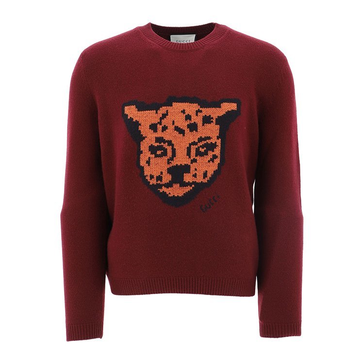 gucci/古驰 19年春夏 套头 男性 虎头 打底衫 男士针织衫/毛衣 545750