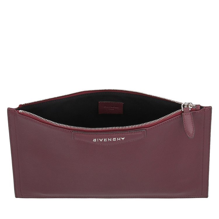 givenchy/纪梵希 18年秋冬 logo 信封包 女包 女性 酒红色 钱包 bc0