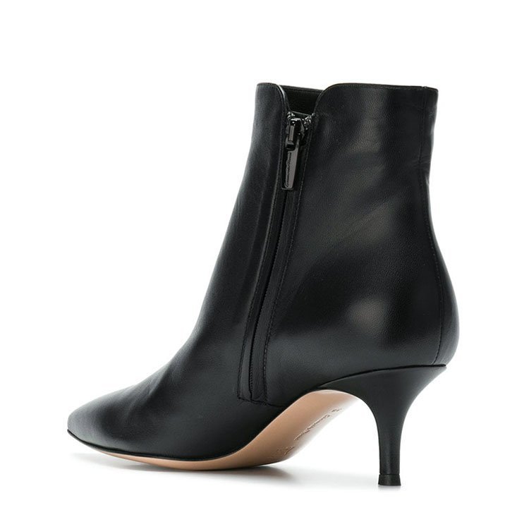 GIANVITO ROSSI/GIANVITO ROSSI 19年秋冬 尖头 女性 细跟 裸靴 黑色 及踝靴 G7386855RICBLACK