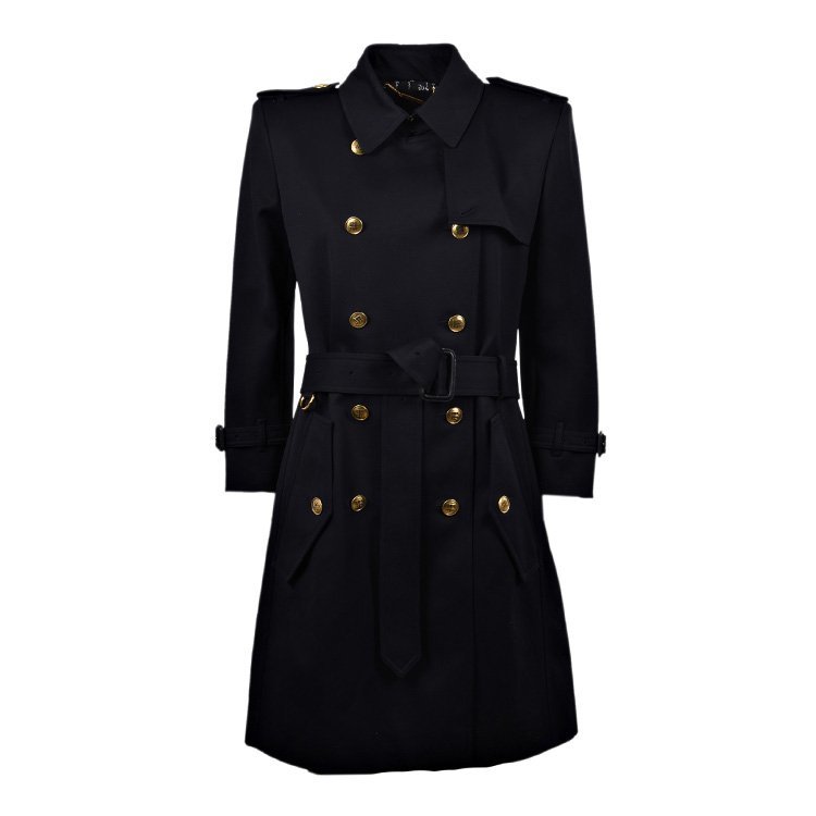 givenchy/纪梵希 19年春夏 女性 时尚 双排扣 海军蓝 女士大衣 bw001c