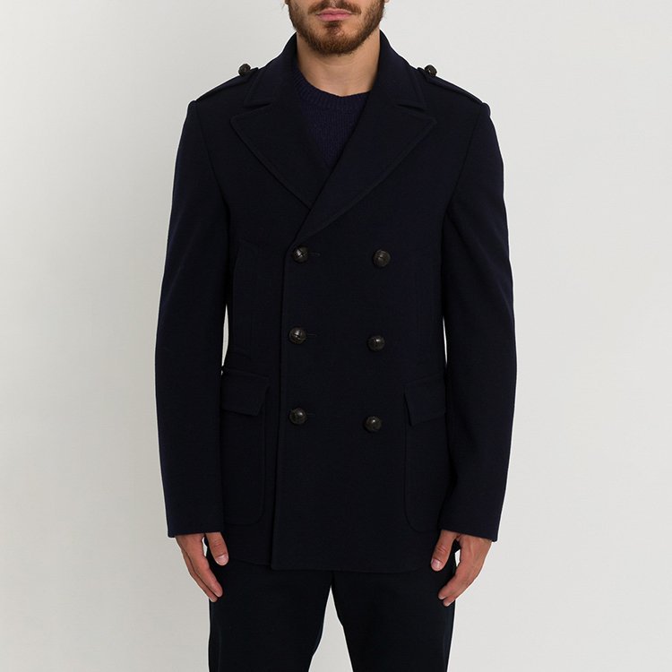 gucci/古驰 男性 双排扣 英伦 蓝色 男士大衣 523628z525c4169