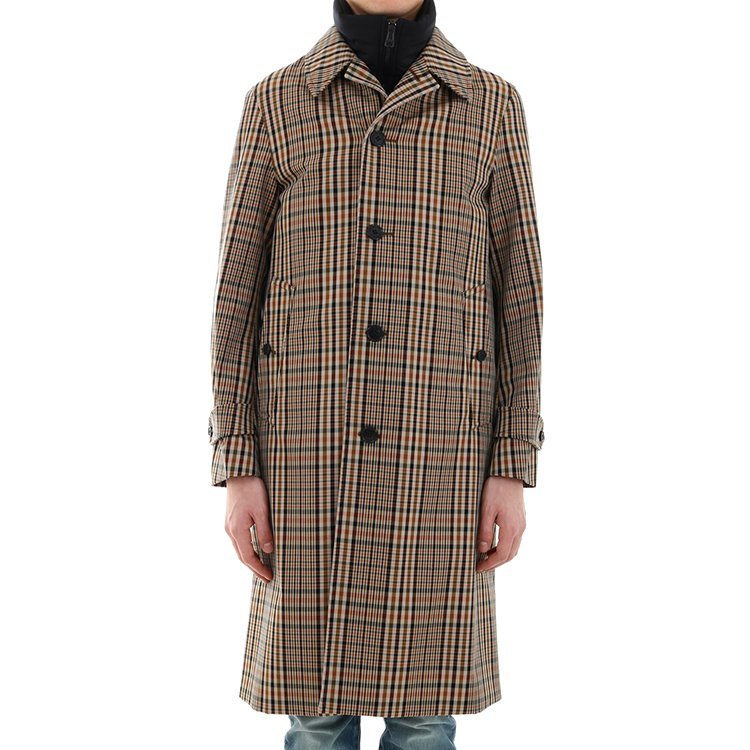 burberry/博柏利 19年春夏 翻领 男性 格子 英伦 男士风衣 8004874