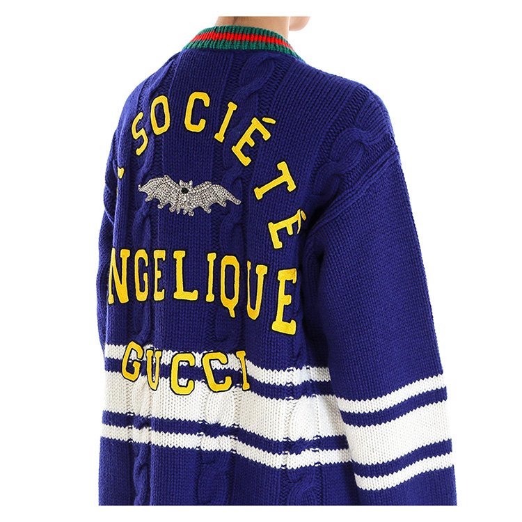 gucci/古驰 19年春夏 女性 休闲 蓝色 女士针织衫/毛衣 546079xkai2