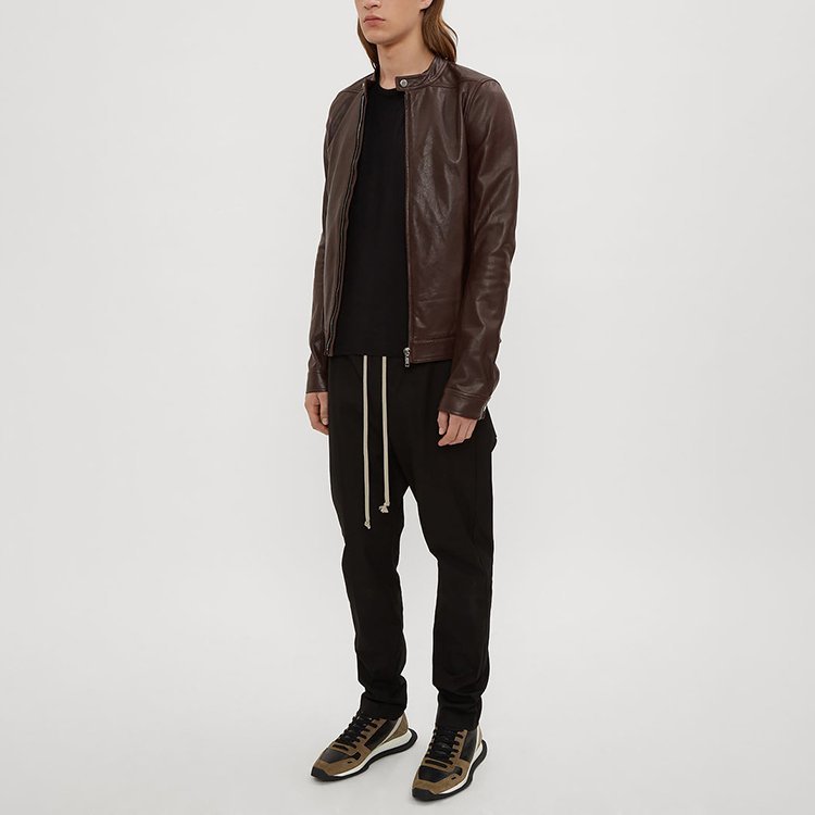 rick owens/瑞克·欧文斯 拉链 男性 皮衣 男士夹克 ru18f1769 lcw 44