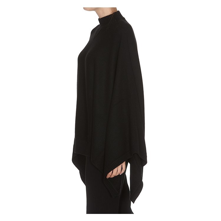 givenchy/纪梵希 19年春夏 女性 高领 不规则 羊绒 黑色 女士大衣 bwc
