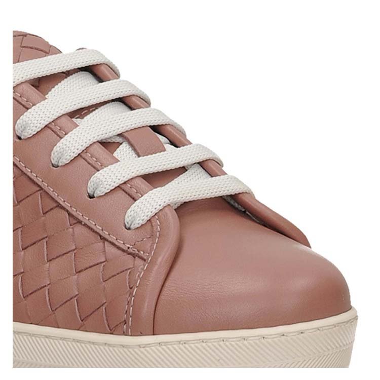 veneta/葆蝶家 18年秋冬 女性 编织 平底 棕色 女士休闲运动鞋 522401