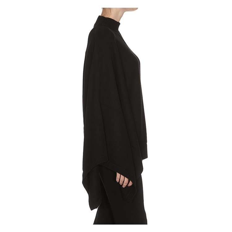 givenchy/纪梵希 19年春夏 女性 高领 不规则 羊绒 黑色 女士大衣 bwc