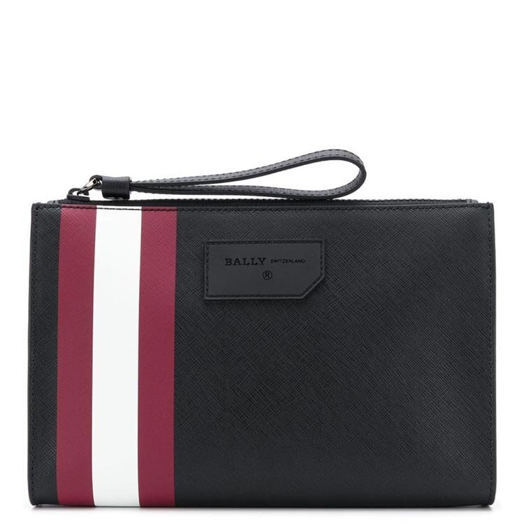 bally/巴利 20年秋冬 条纹 拉链 男包 手包 男性 手拿包 622407