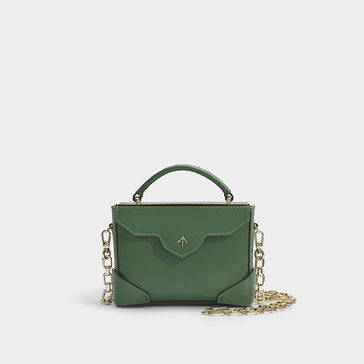 manu atelier/manu atelier 19年春夏 烟盒包 女性 小方包 复古 绿色