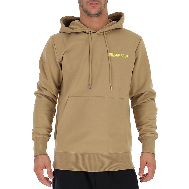 helmut lang/海尔姆特·朗 18年秋冬 男卫衣 logo 百搭 驼色 男士 i06