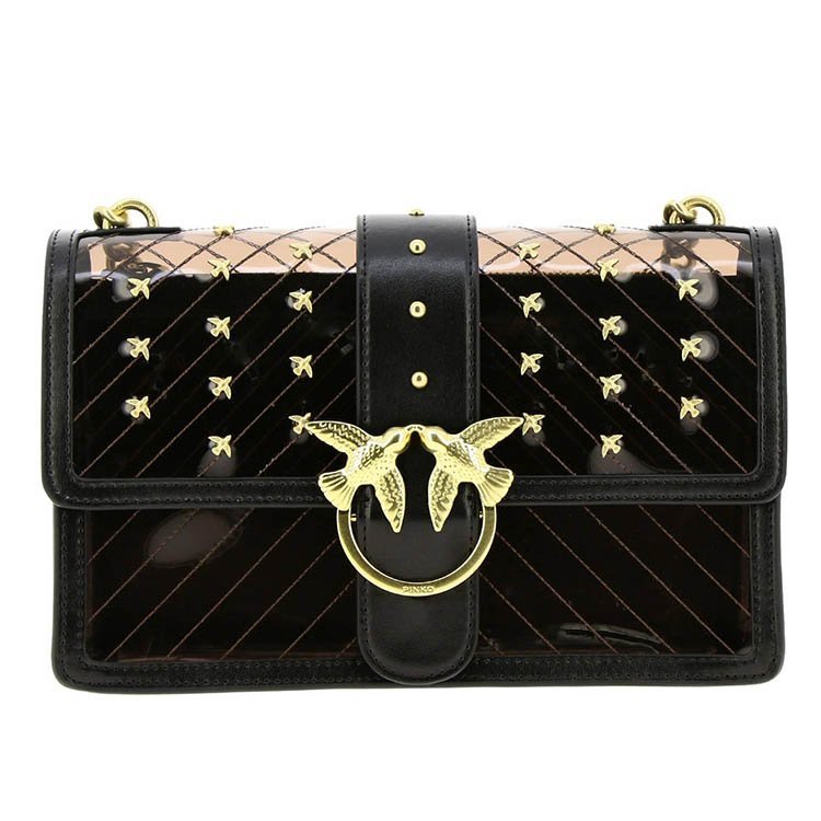 pinko/品高 19年春夏 信封包 铆钉 女包 女性 燕子 单肩包 1p21ah-y5