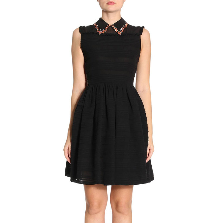 miu miu/缪缪 19年秋冬 女性 时尚 百搭 黑色 女士连衣裙 mf2775 1mba