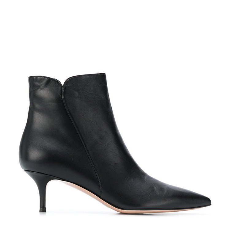 GIANVITO ROSSI/GIANVITO ROSSI 19年秋冬 尖头 女性 细跟 裸靴 黑色 及踝靴 G7386855RICBLACK