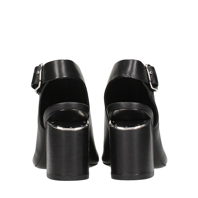 alexander wang/亚历山大·王 18年春夏 女性 金属扣 鱼嘴鞋 中跟凉鞋