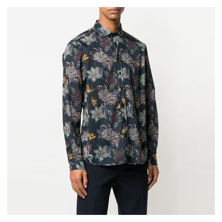 etro/艾特罗 19年春夏 翻领 男性 花朵 复古 男士长袖衬衫 16376#4762