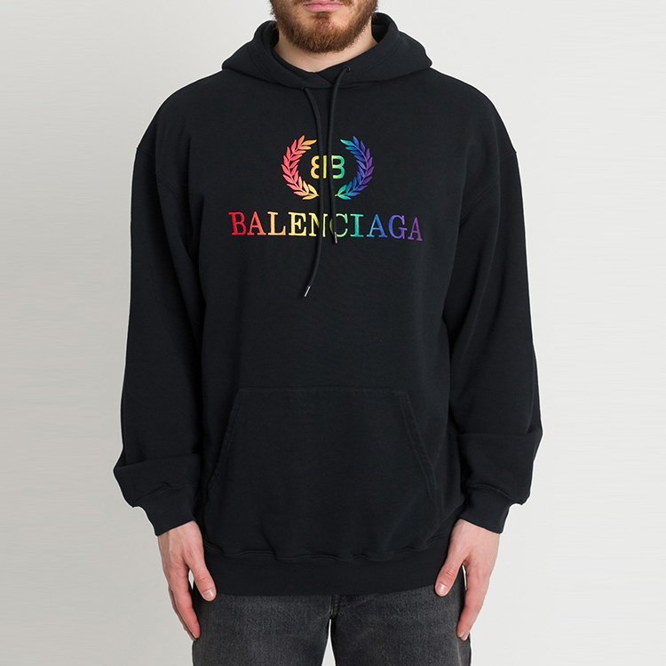 balenciaga/巴黎世家 19年春夏 套头 男性 连帽 渐变色 男卫衣 570811