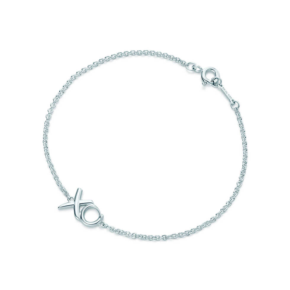 (蒂芙尼) 925纯银字母xo手链grp06369 m